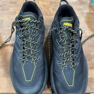 Hoka One One Black and Yellow Sneakers